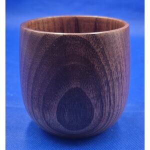OAKSIP Wood Drinking Glass 10oz Capacity 3.5" Tall